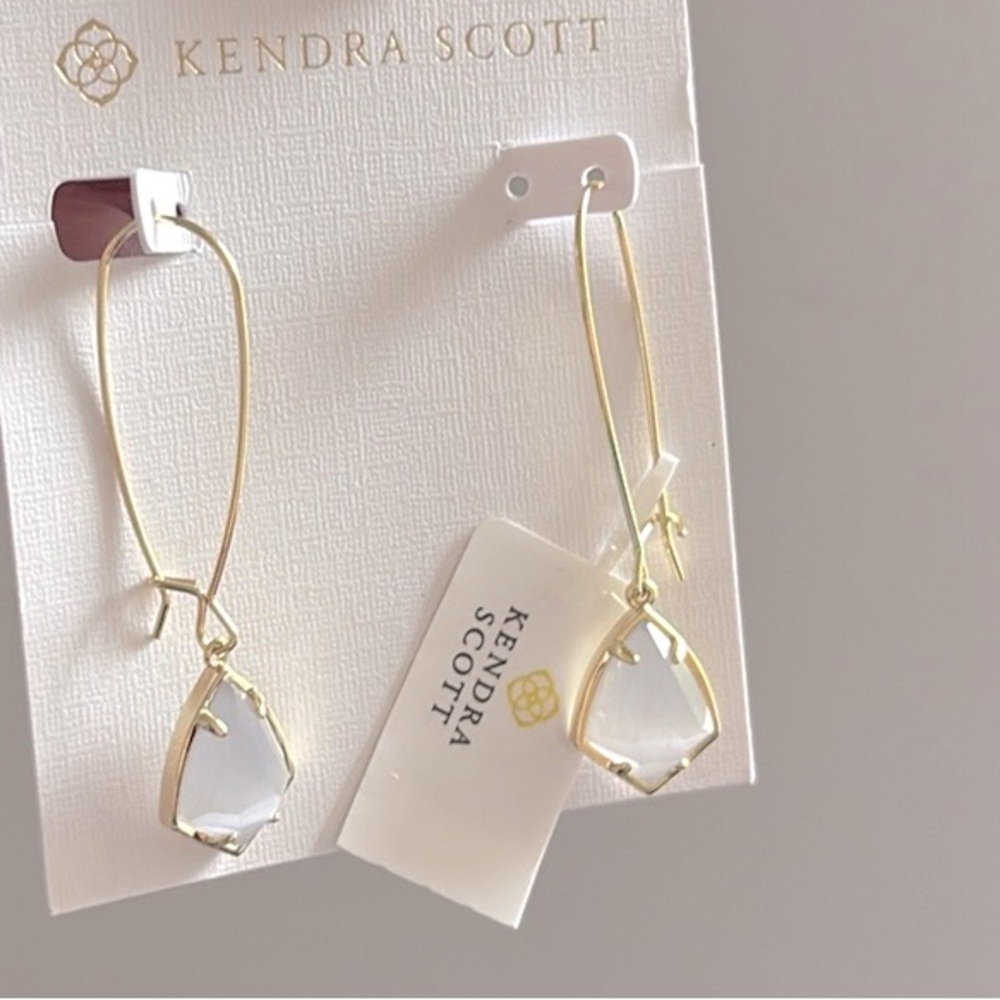 NWT Lot of 2x [Kendra Scott] Carinne Earrings & Cory Pendant Necklace Slate/Gold - Picture 10 of 15